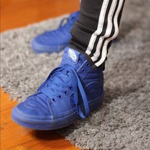 All Jet Blue High Too Vans